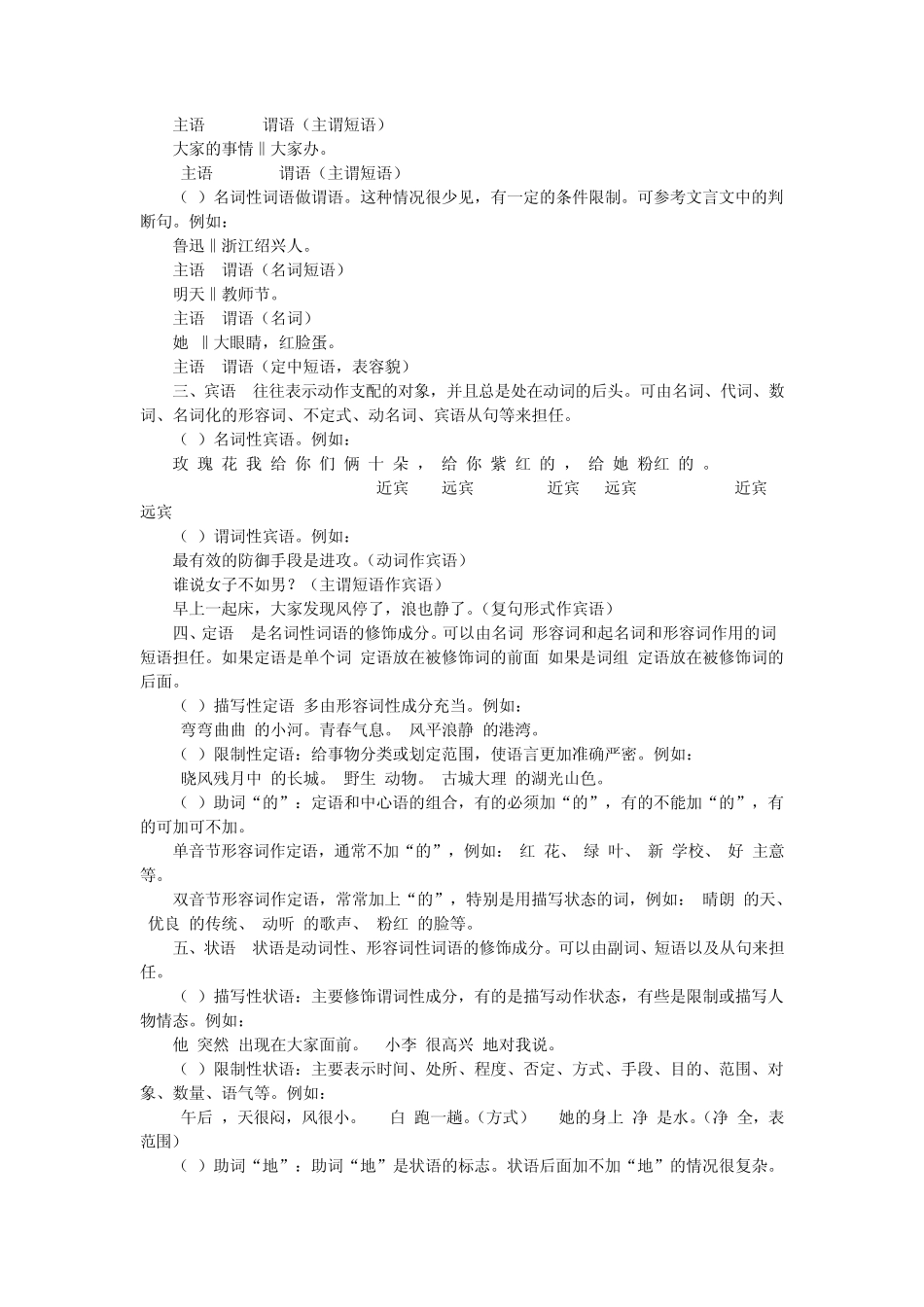 现代汉语语法之句子成分分析_第2页