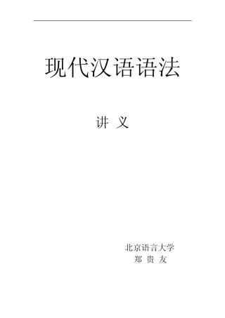 现代汉语语法歧义分析