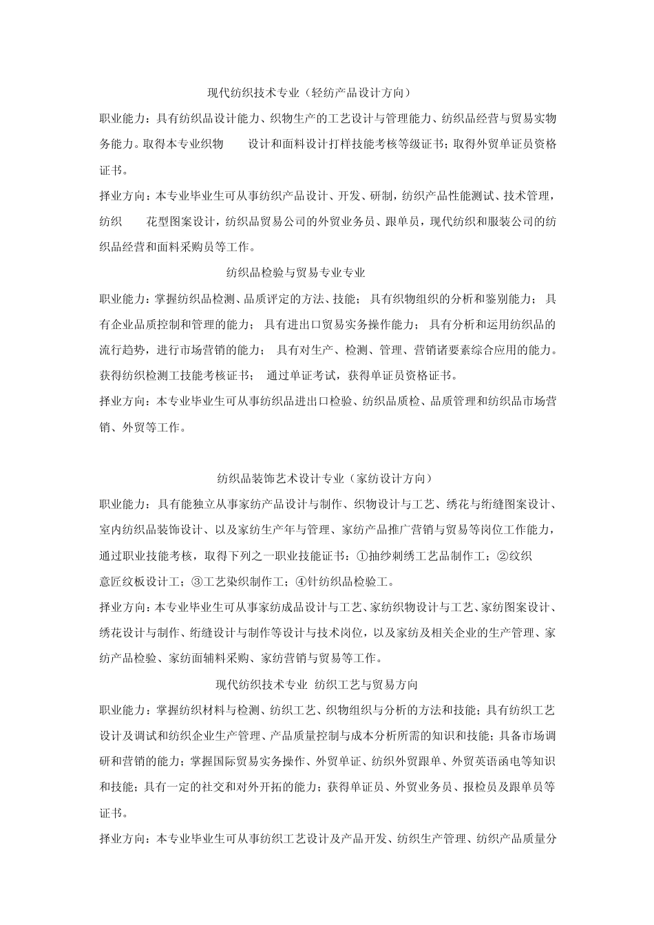 现代纺织技术专业(轻纺产品设计方向)_第1页