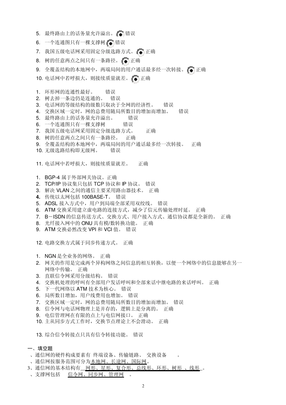 现代通信网全部作业_第2页