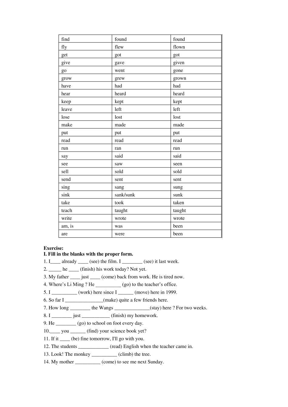 现在完成时练习题及答案(老师专用)2_第3页