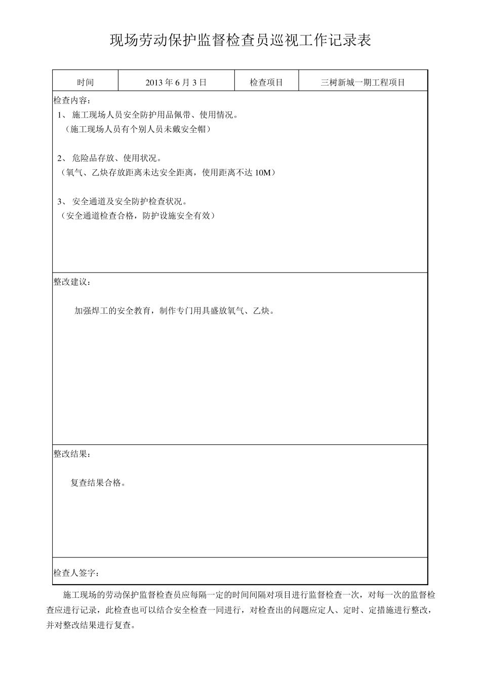 现场劳动保护监督检查员巡视工作记录_第3页