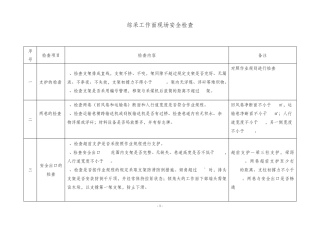 现场安全检查标准及内容