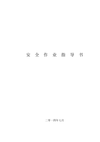 现场检测安全作业指导书