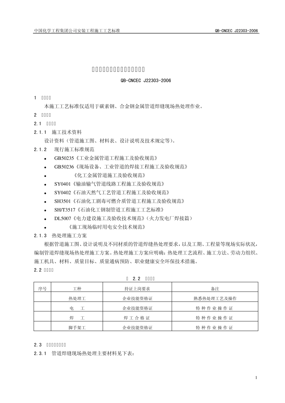 现场管道焊缝热处理施工工艺标准_第1页