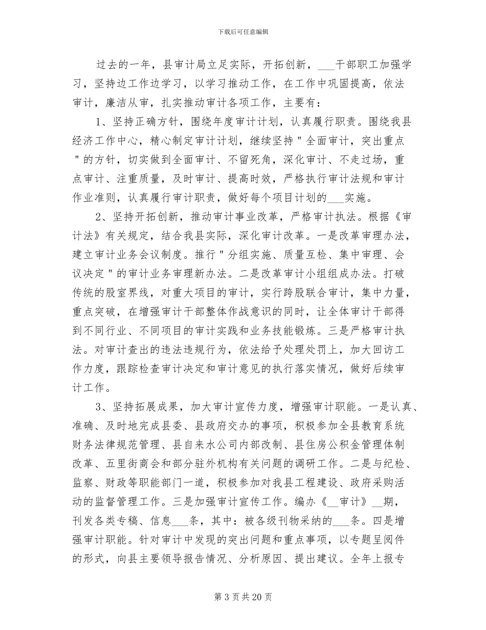2024年工程审计个人工作总结_第3页