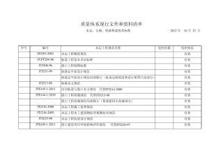 现行施工技术规范