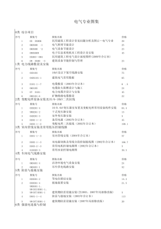 现行电气专业图集201002