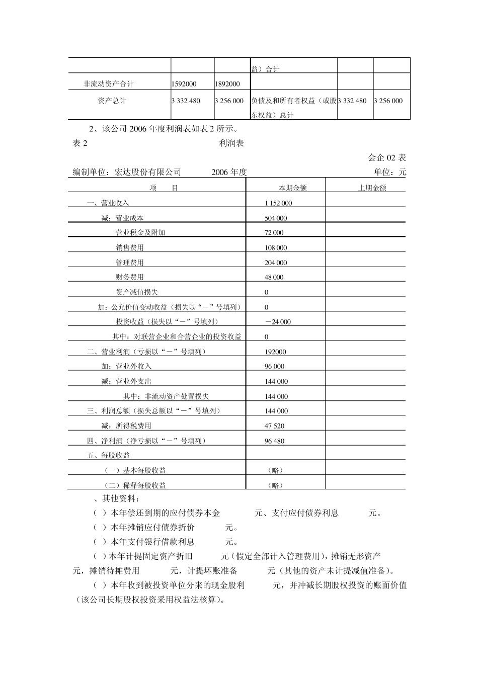 现金流量表编制举例_第2页
