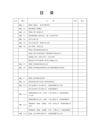 玻璃幕墙验收资料MicrosoftWord文档