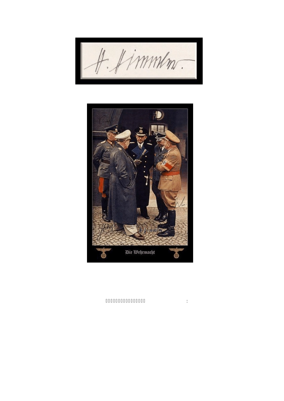 珍贵图集二战德军各高级将领签名照片(组图)_第3页