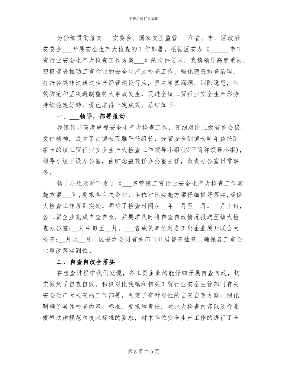 2024年工贸行业安全生产工作总结_第3页