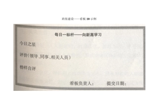 班组建设——看板10示例