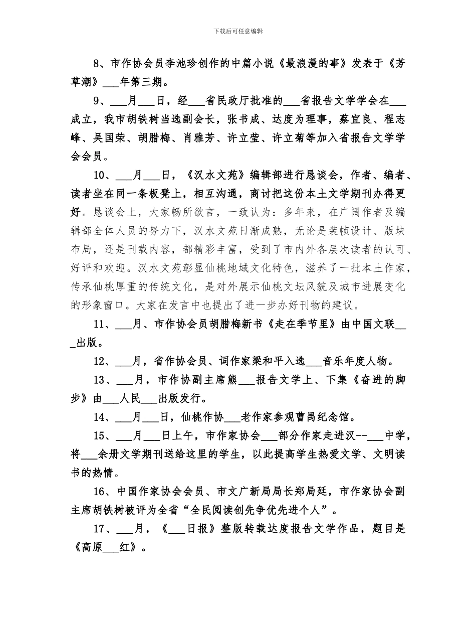 2024年市作协工作总结_第2页