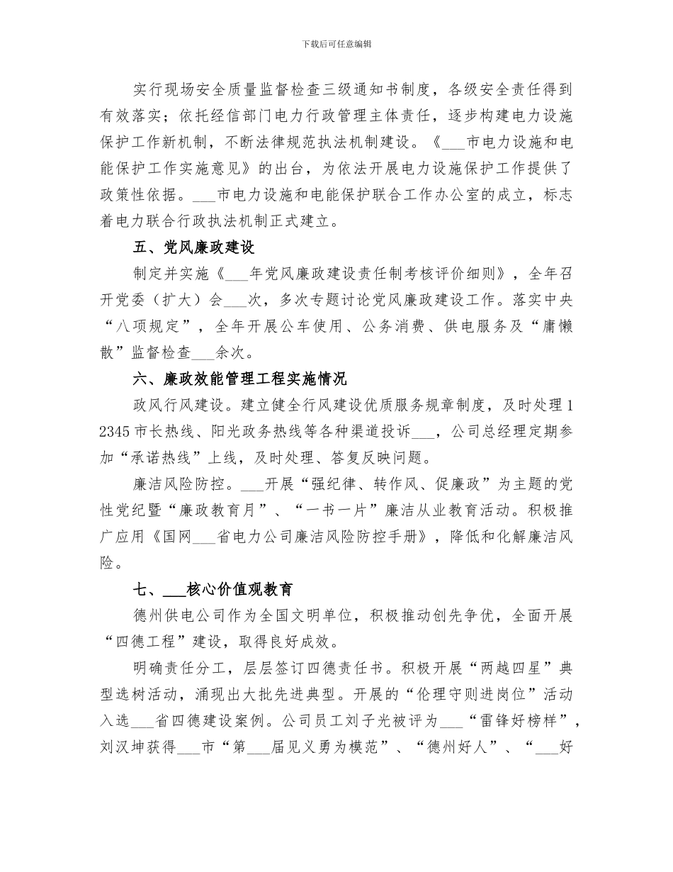 2024年市供电公司年度工作总结_第2页