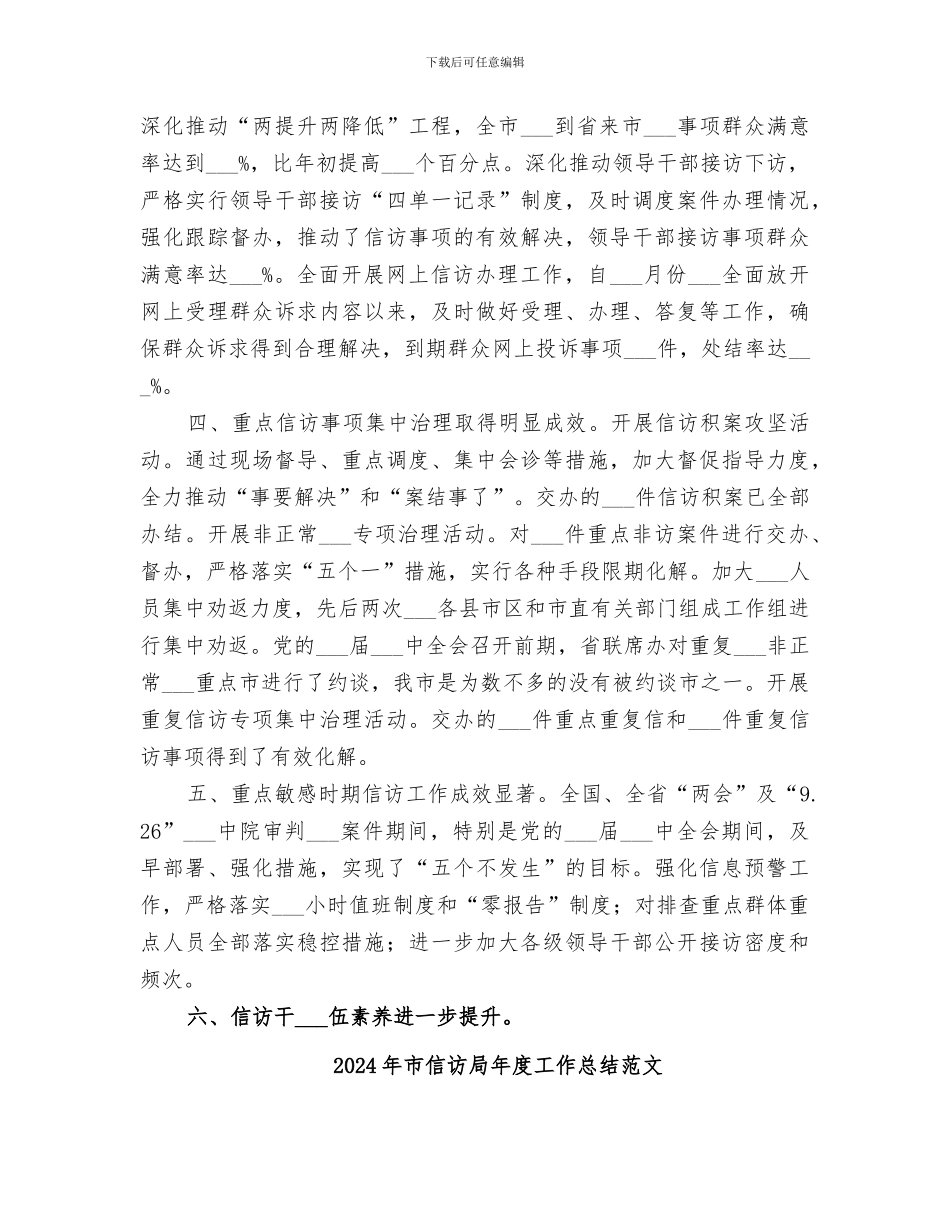 2024年市信访局年度工作总结_第2页
