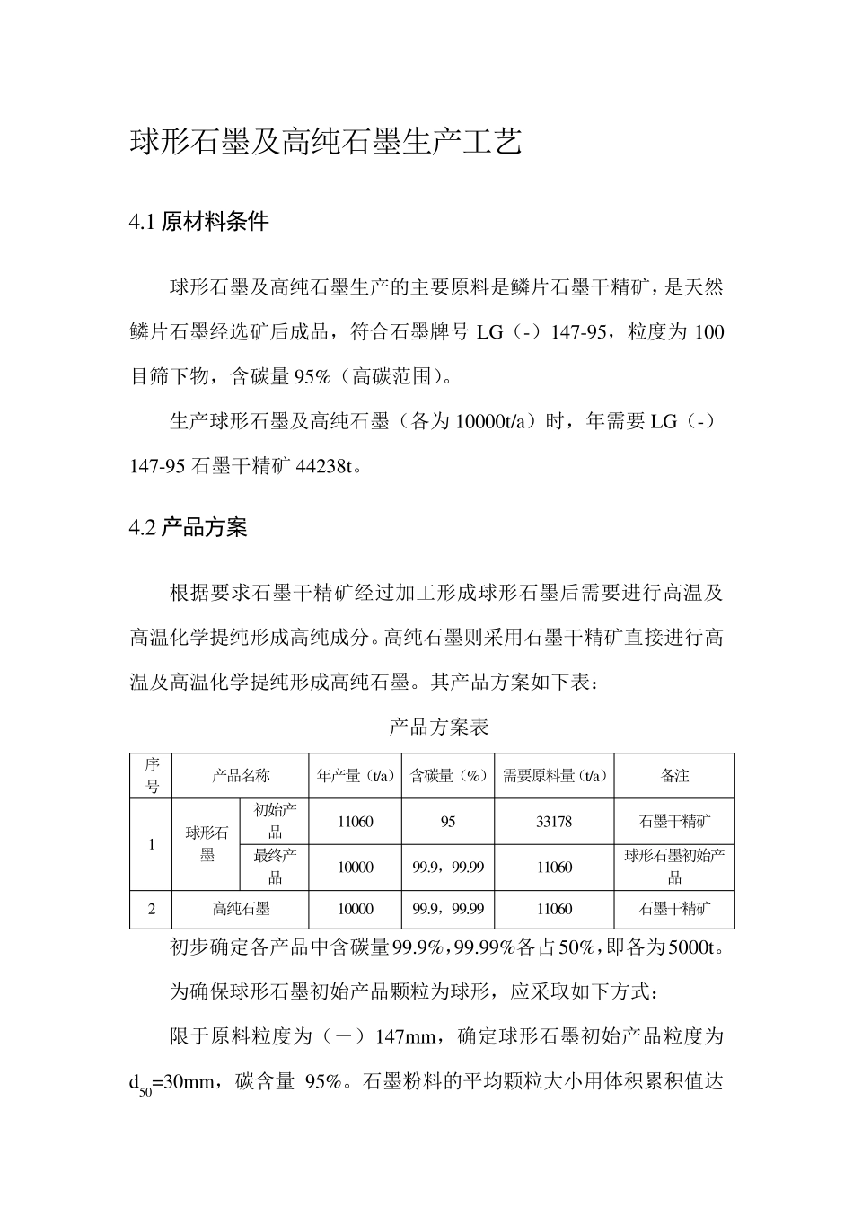 球形石墨及高纯石墨生产工艺_第1页