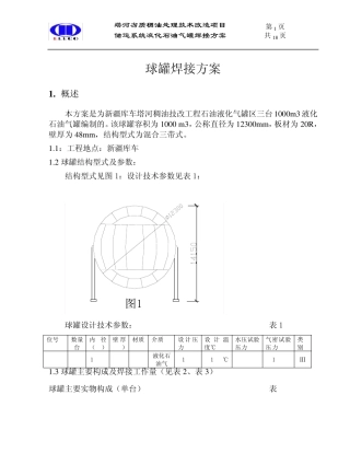 球罐焊接方案
