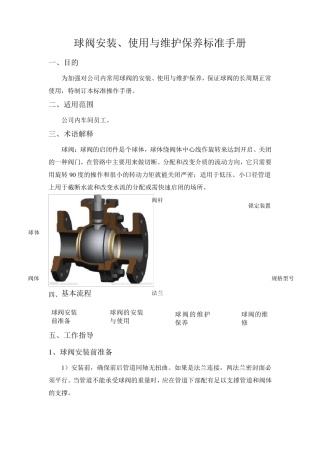 球阀安装标准手册