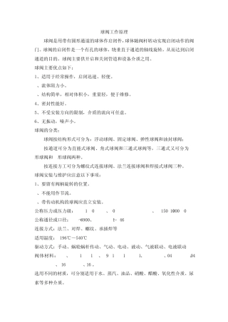 球阀工作原理