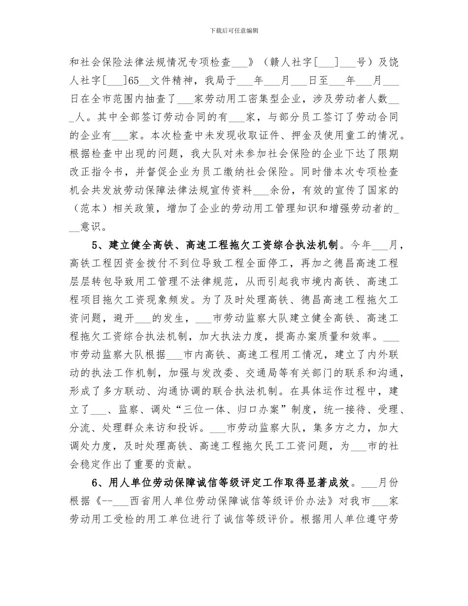 2024年市劳动监察工作总结_第2页