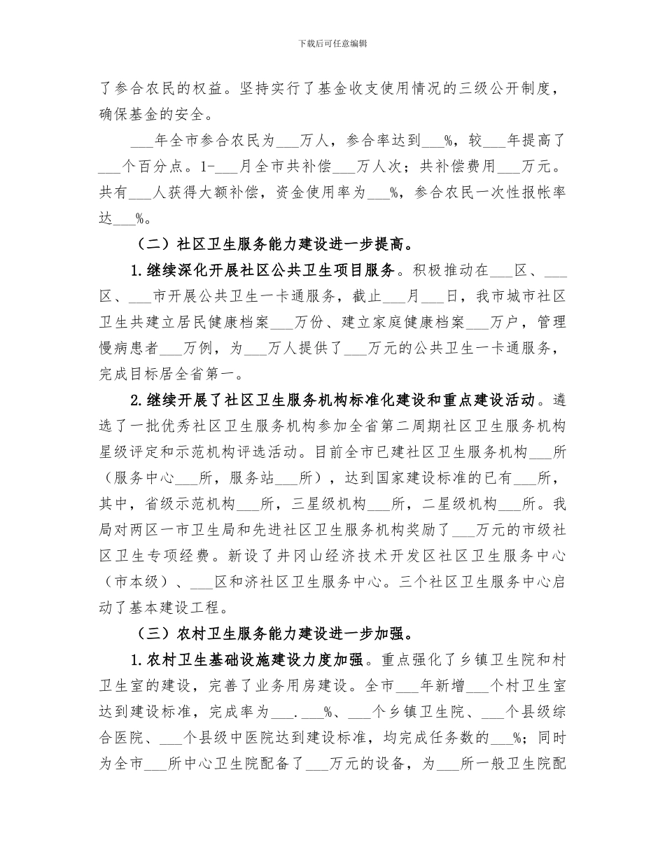 2024年市卫生局年度工作总结范本_第3页