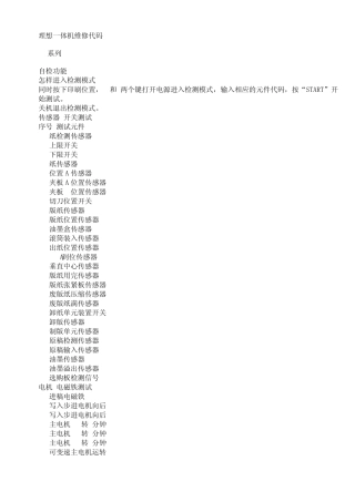 理想一体机维修代码