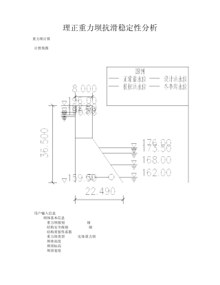 理正重力坝抗滑稳定性分析