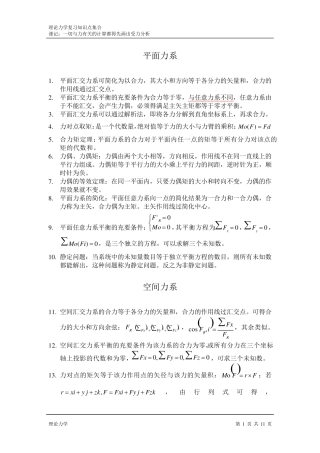 理论力学知识点集合