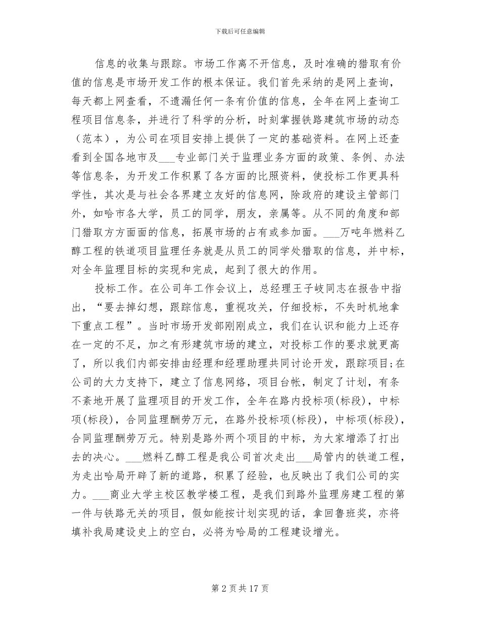 2024年市场开发工作总结_第2页