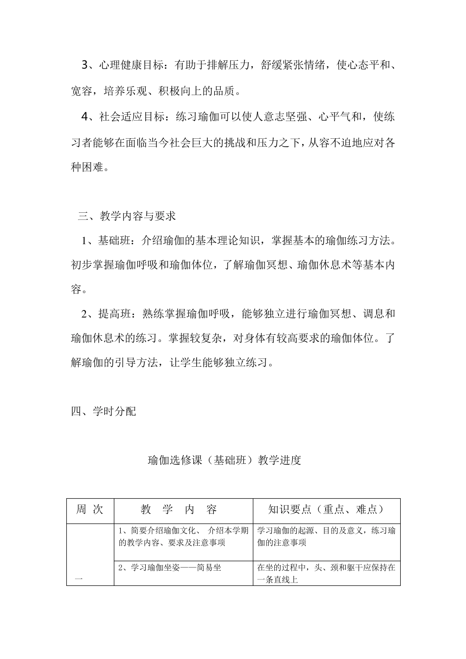 瑜伽教学大纲_第2页