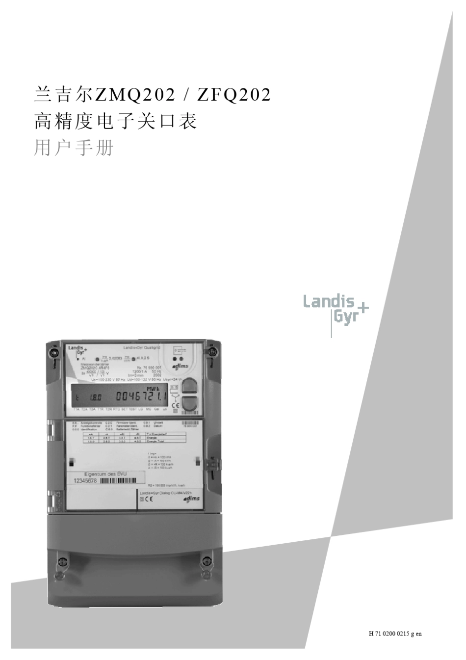 瑞士兰吉尔电度表_第1页