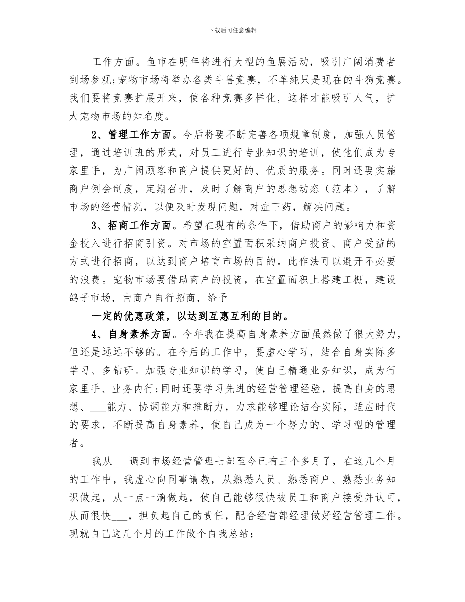 2024年市场经营工作总结范文_第3页