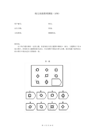 瑞文高级推理测验(APM)