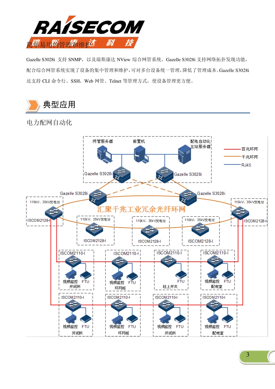 瑞斯康达工业以太网交换机GazelleS3028i彩页_第3页