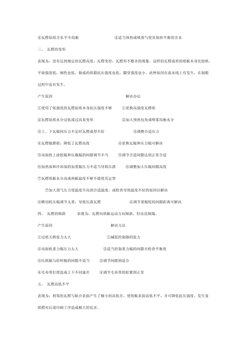 瓦楞纸板生产线故障与对策_第2页