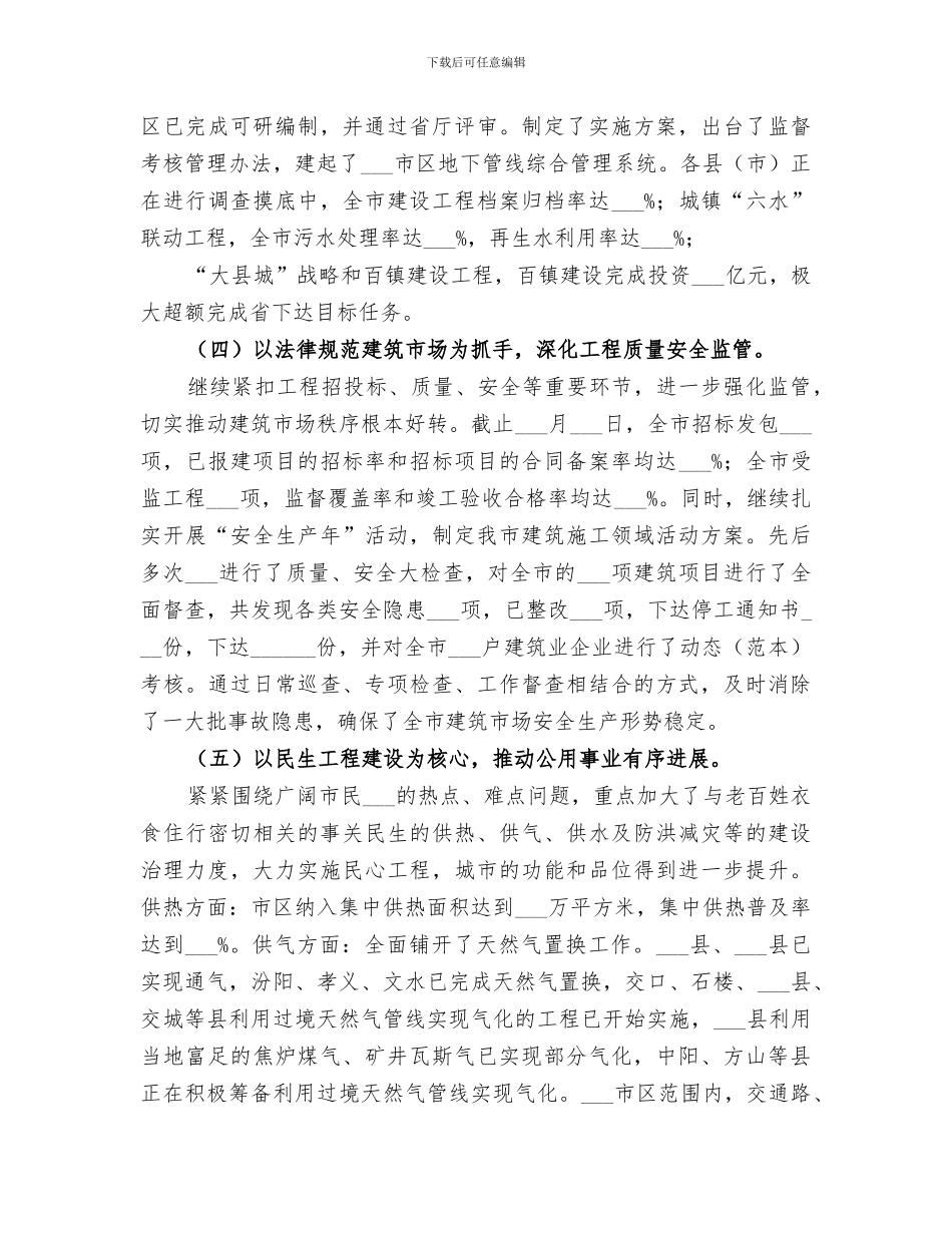 2024年市城市建设工作总结_第3页