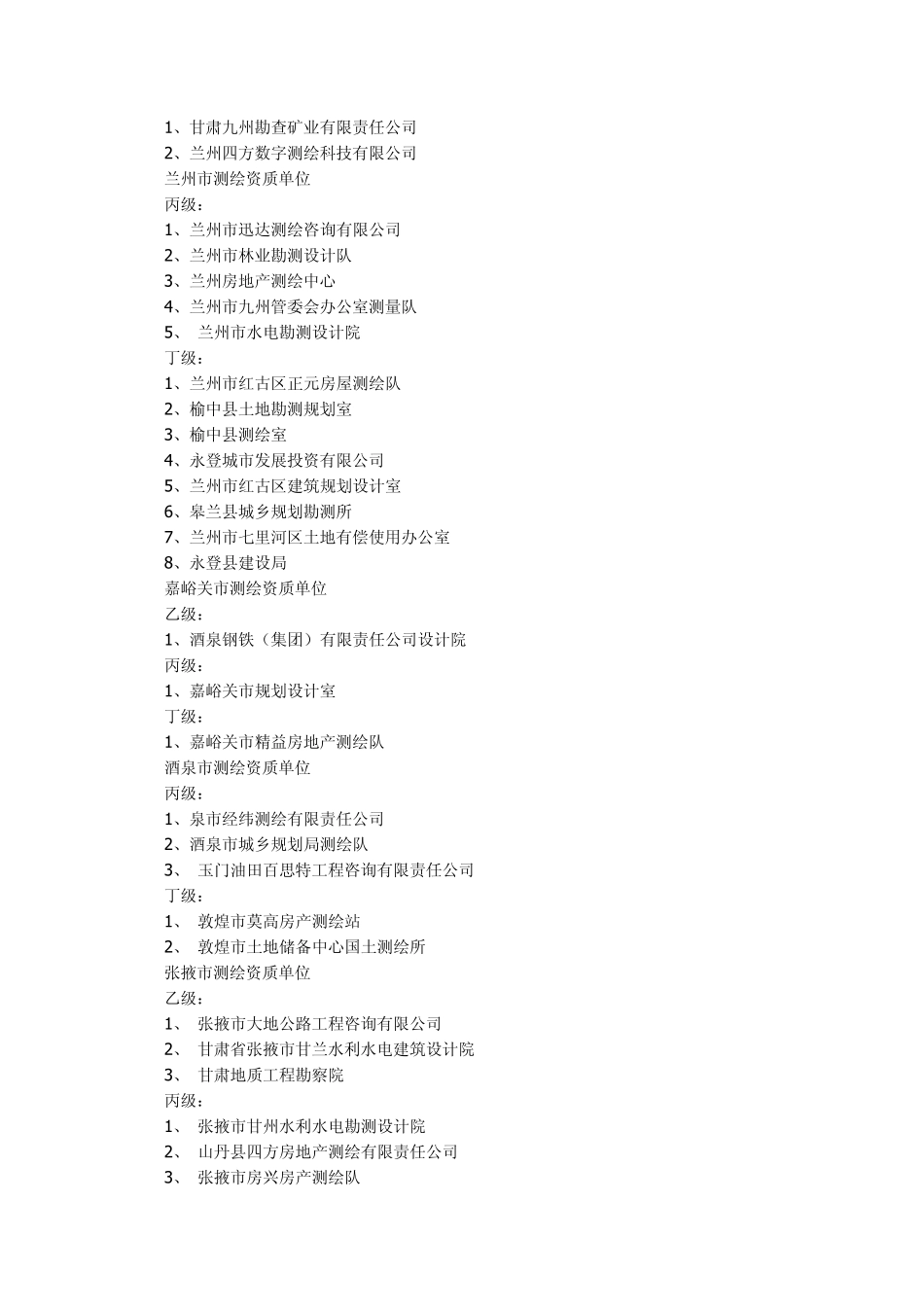 甘肃测绘资质单位_第2页