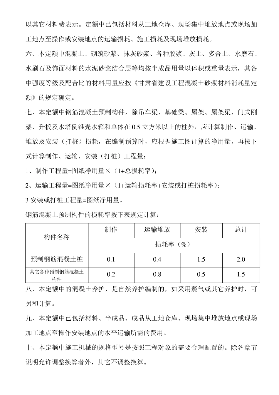 甘肃省建筑与装饰2013定额计算规则_第2页