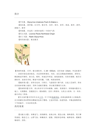 甘草药理成分
