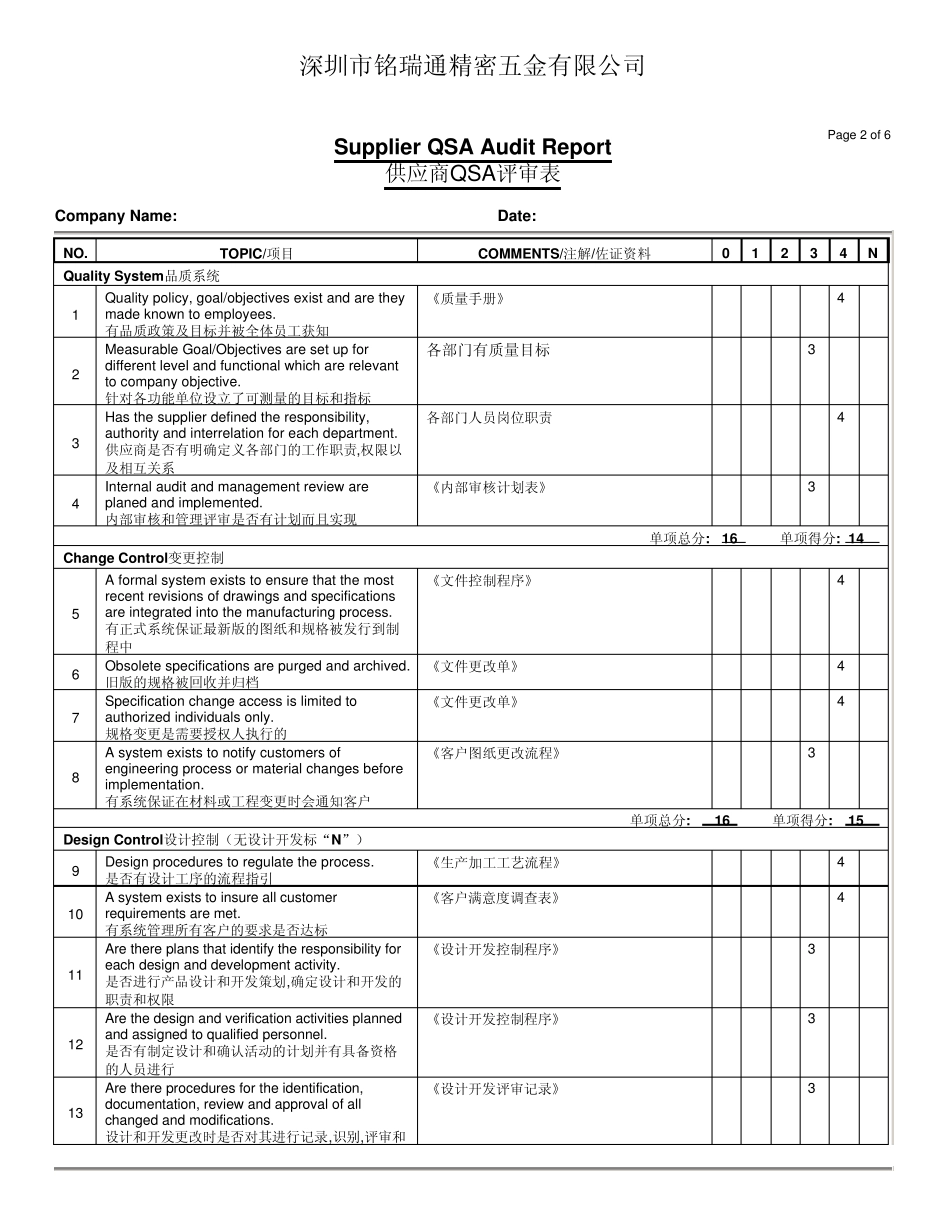 生产型供应商审核表_第2页