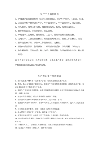 生产工人岗位职责
