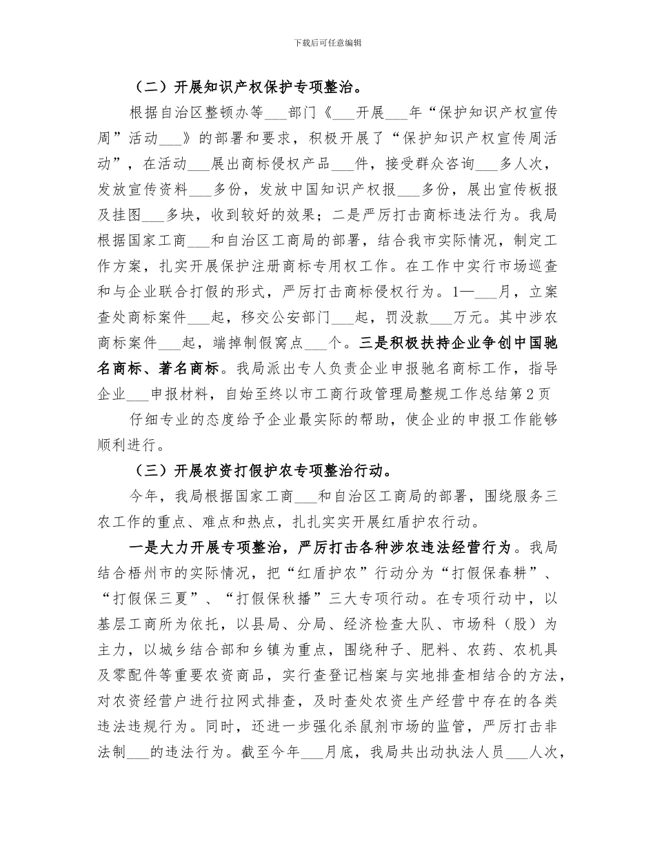 2024年市工商行政管理局整规工作总结_第3页