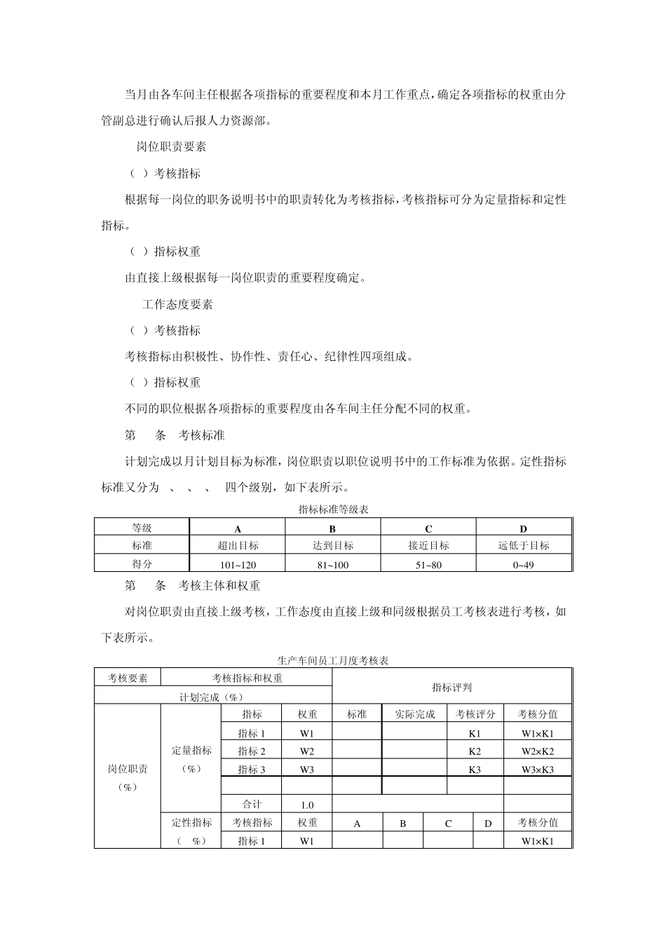 生产车间绩效考核制度_第3页