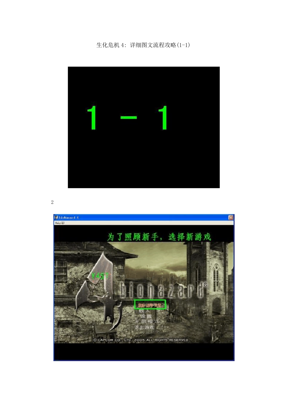 生化危机4详细图文流程攻略_第1页