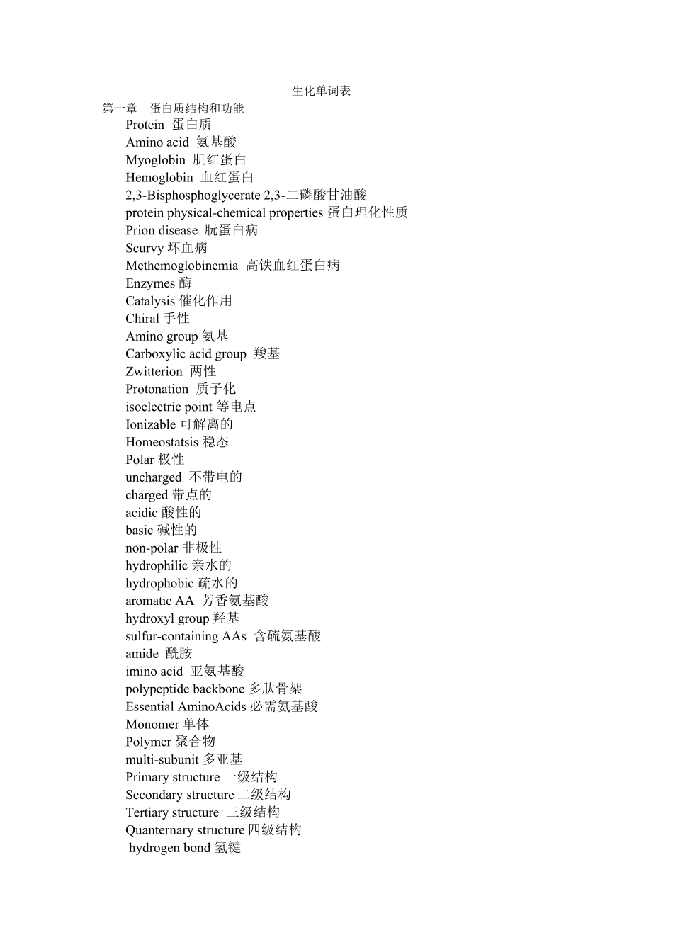 生化英文单词汇总_第1页