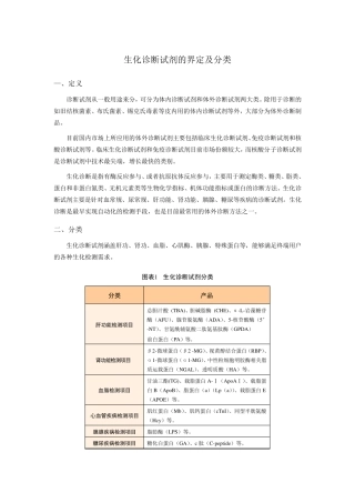 生化诊断试剂
