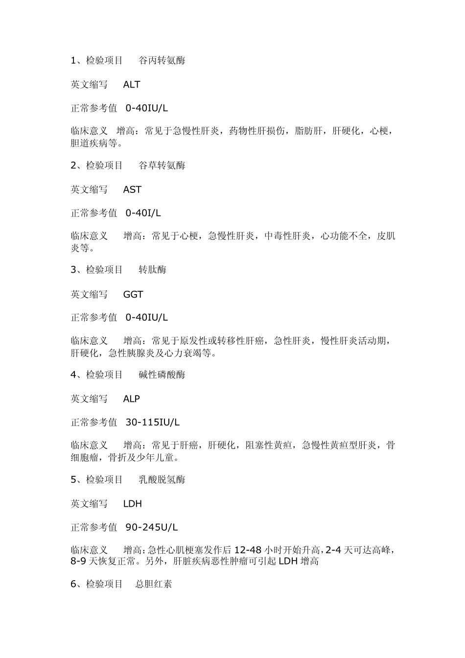 生化项目参考值和临床意义_第1页