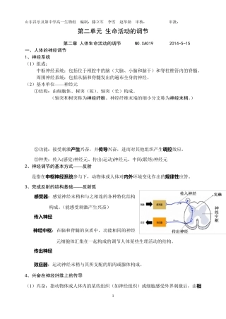 生命活动的调节知识整理