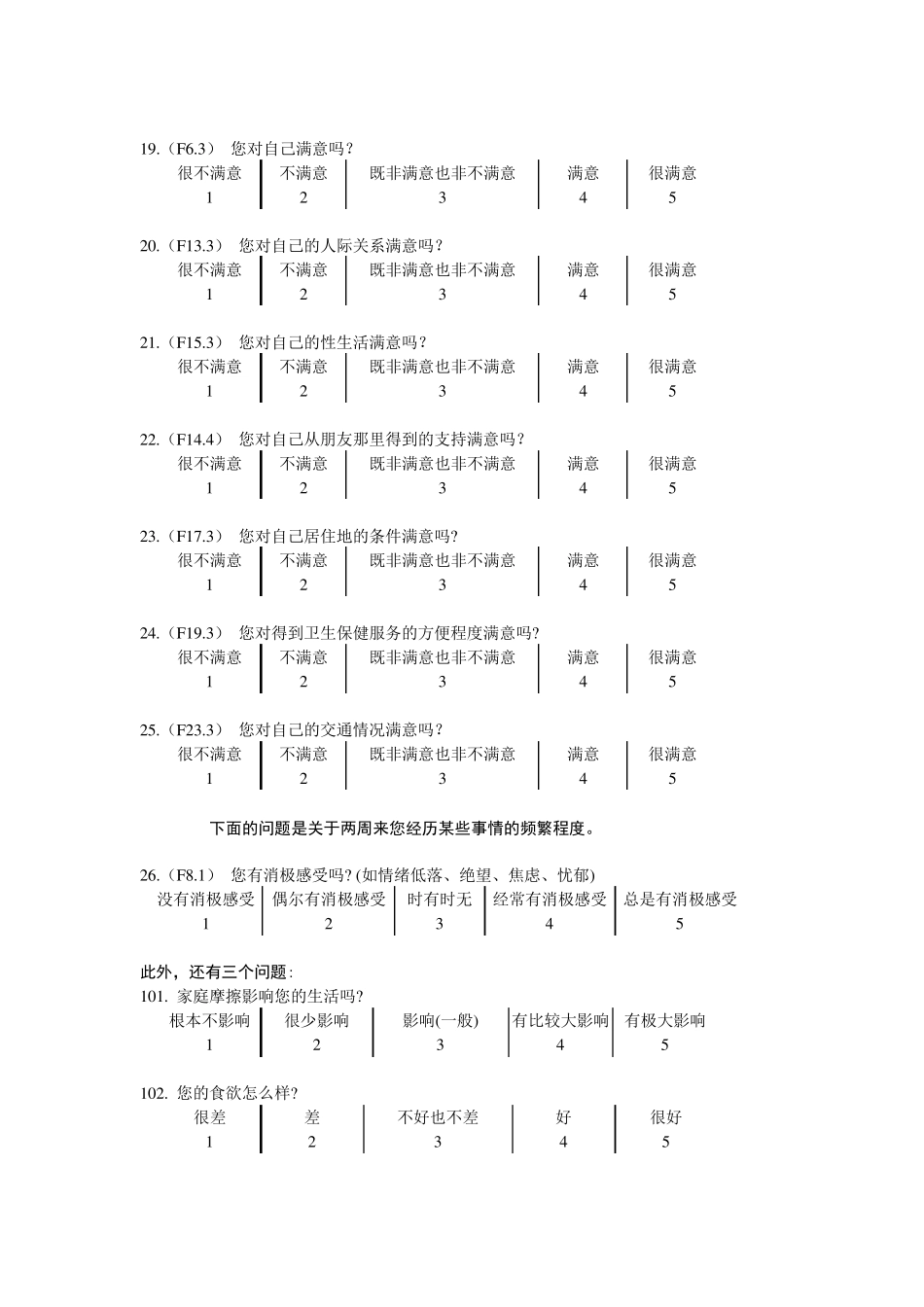 生存质量测定量表简表_第3页
